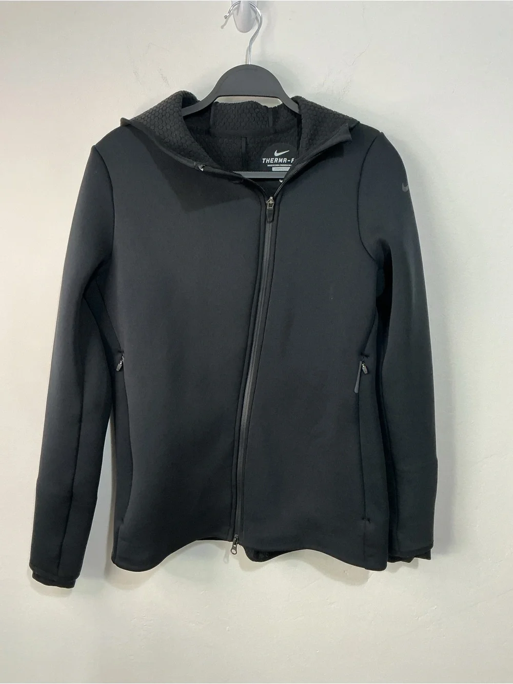 Nike Black Therma-FIT Full-Zip Hooded Jacket for Men